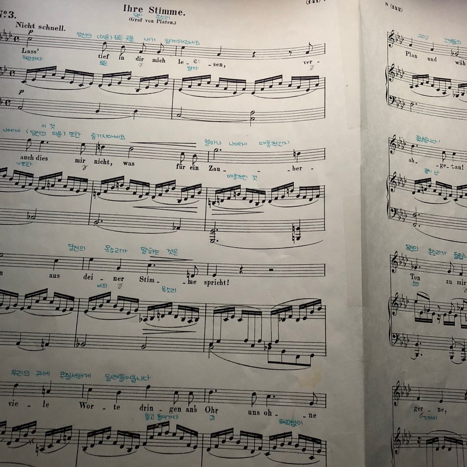  슈만 가곡: Lieder und Gesange - Ihre Stimme
