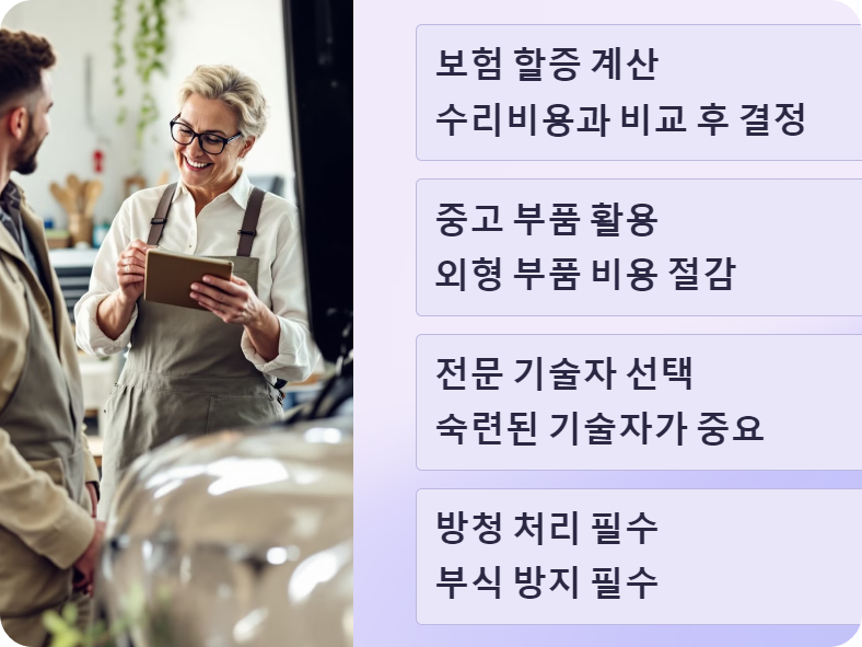 사고 수리 시 알아두면 좋은 팁