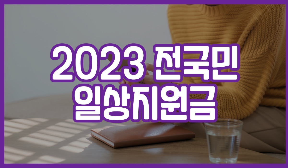 2023 전국민 일상지원금