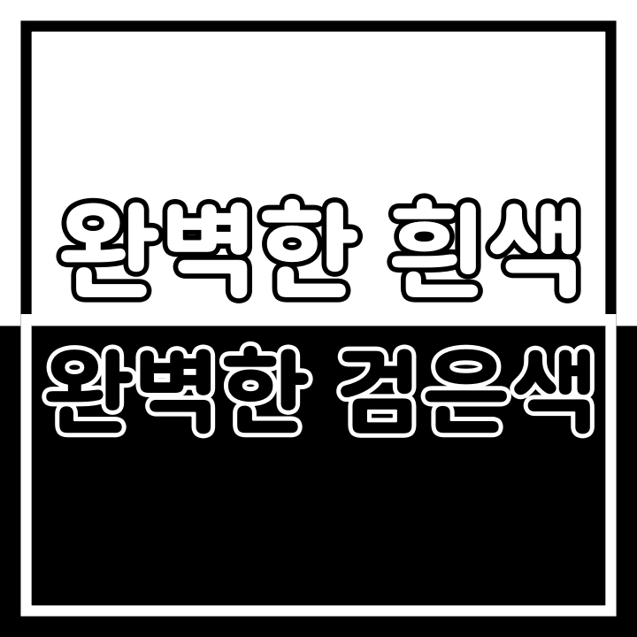  가장 완벽한 흰색과 검은색