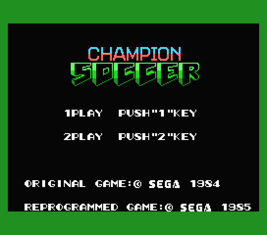  Champion Soccer - MSX (재믹스) 게임 롬파일 다운로드