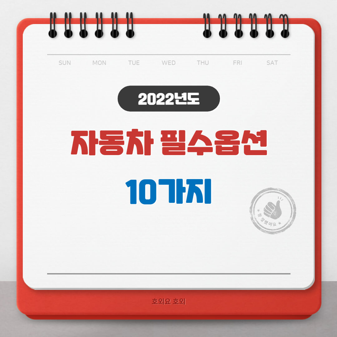  자동차 필수옵션 10가지(필요 없는 옵션은?)