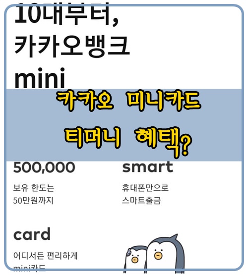  카카오 미니 카드 발급받고 티머니 충전 고고싱!! 청소년등록으로 교통 혜택까지!