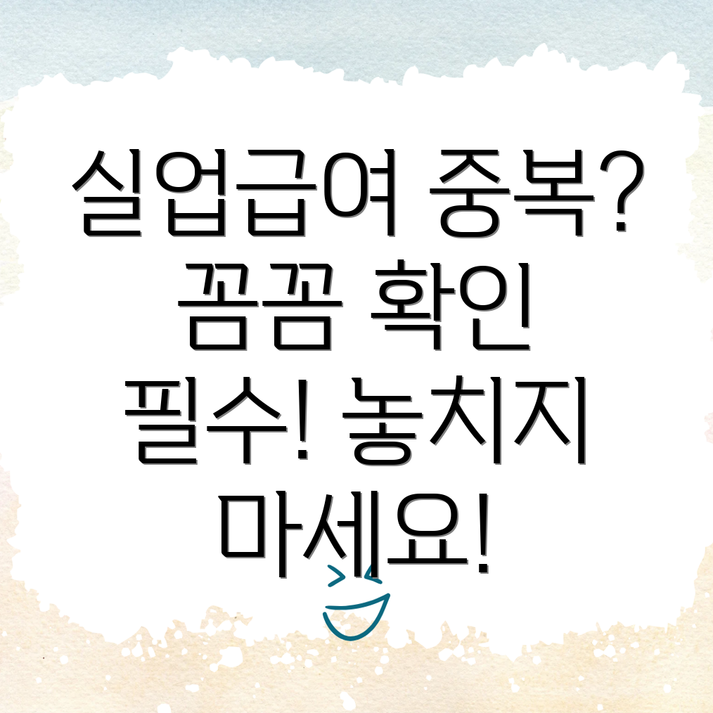 실업급여 중복수급