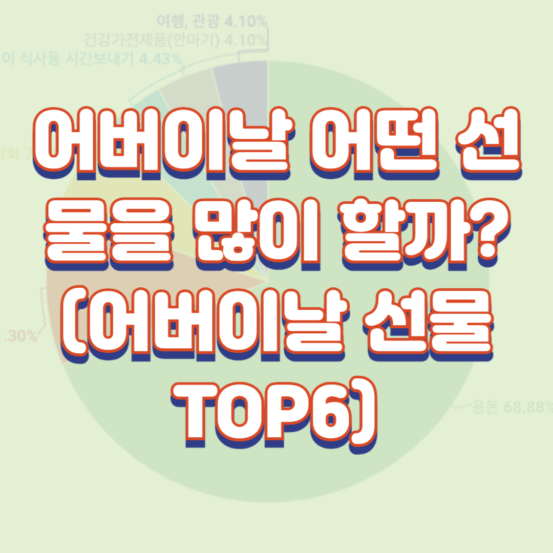  어버이날 어떤 선물을 많이 할까?(어버이날 선물 TOP6)