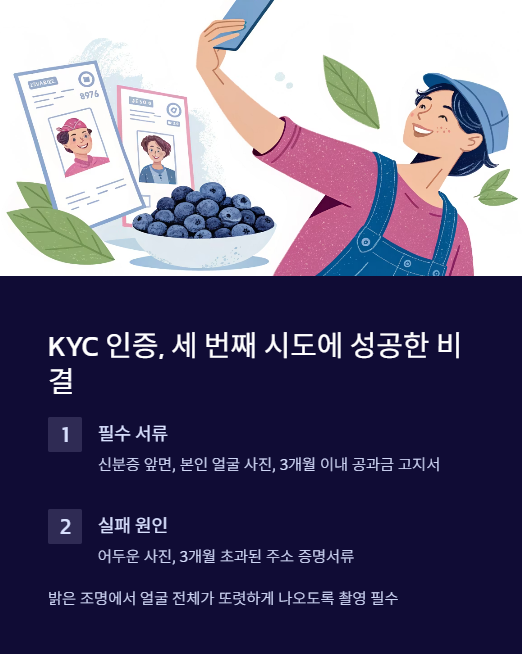 kyc 인증 세 번째 시도에 성공한 비결