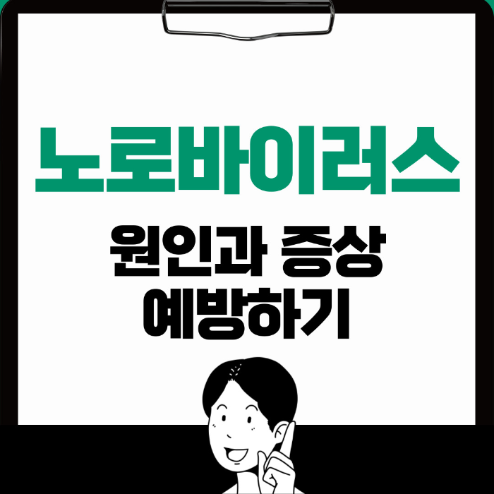  노로바이러스 원인, 증상과 예방 하기