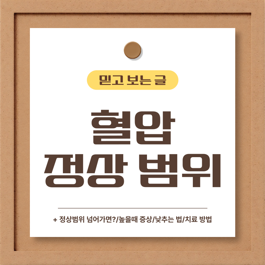  혈압 정상 범위는?