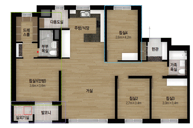 평촌자이아이파크-평면도-84A