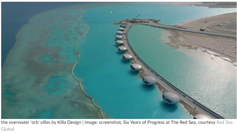 사우디 홍해 셰이바라 섬 빌라 프로젝트 VIDEO:Red sea project update: watch killa design&#39;s sheybarah island villas take shape in saudi arabia