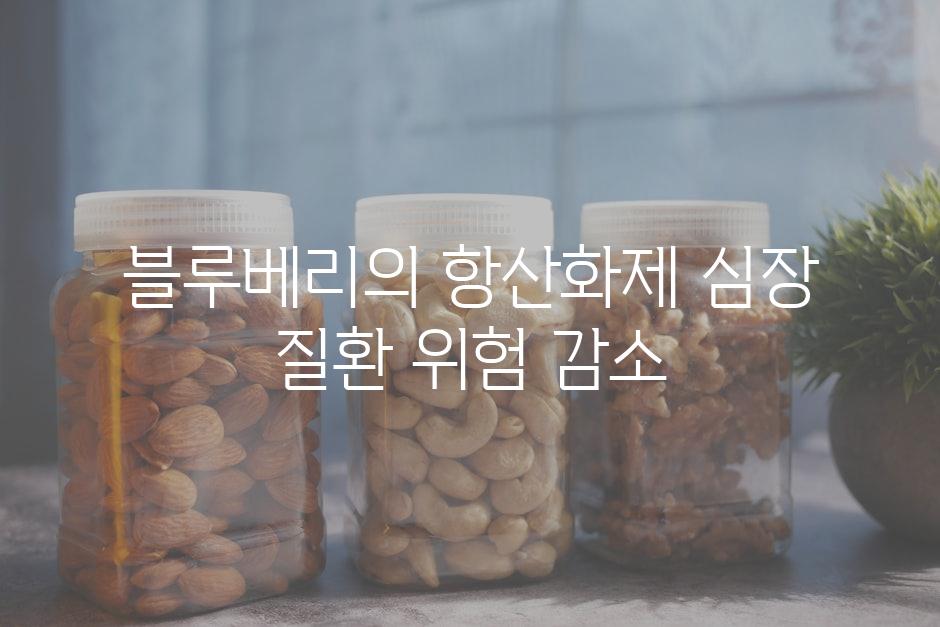 블루베리의 항산화제 심장 질환 위험 감소