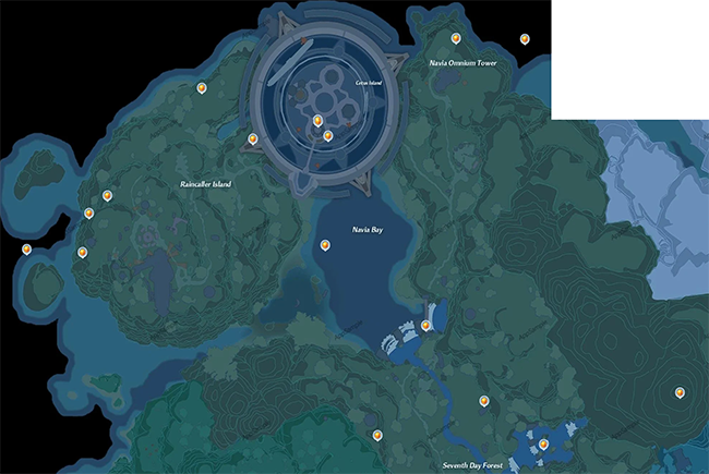나비아-골드코어-위치-지도상에-표시한-사진