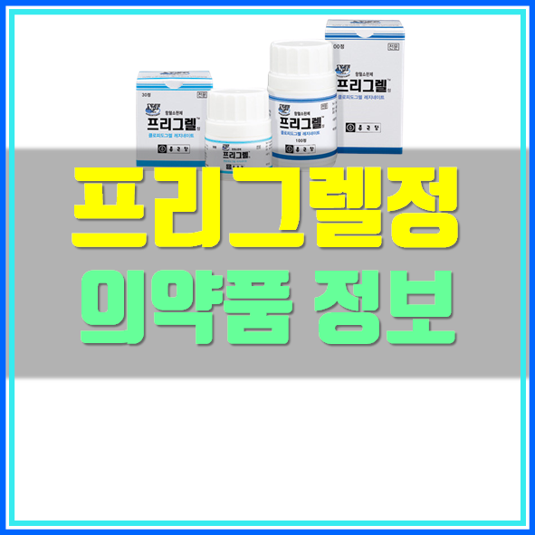  프리그렐정 효능 복용법 부작용