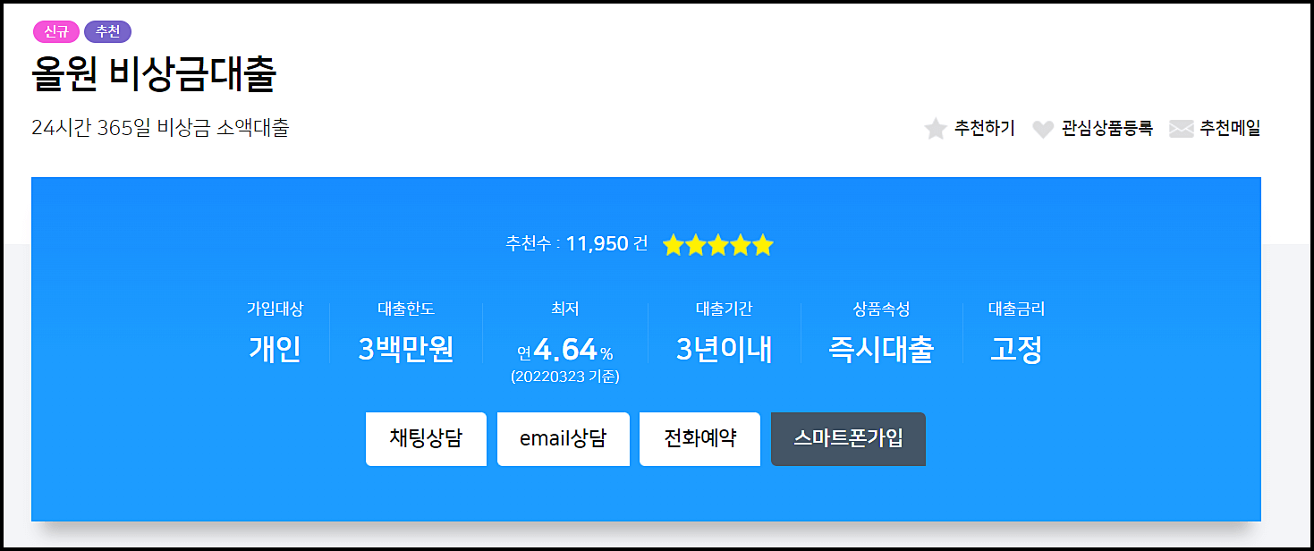  무직자 비상금대출, 소액대출 1금융권 알아봅시다!
