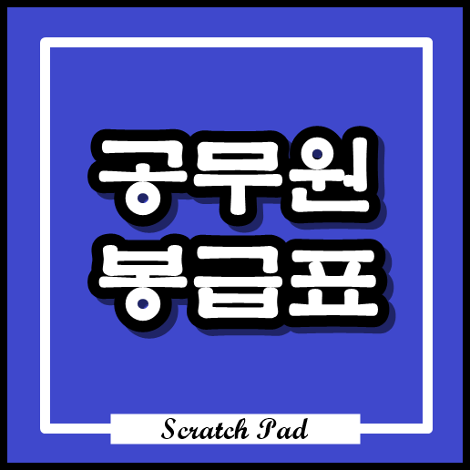  2020년 공무원 봉급표