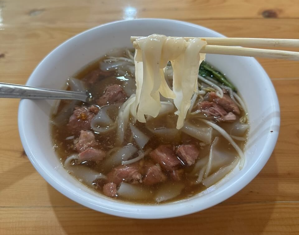 치앙마이 맛집 뭄아러이 고기국수 면굵기