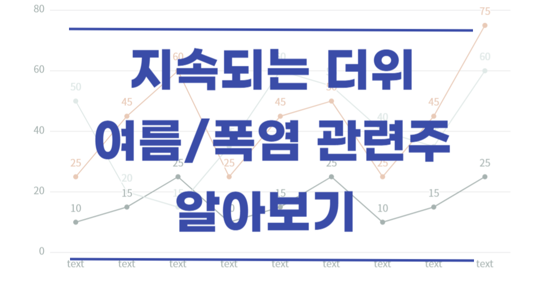  폭염 관련주 여름과 관련된 테마주 종목 알아보기