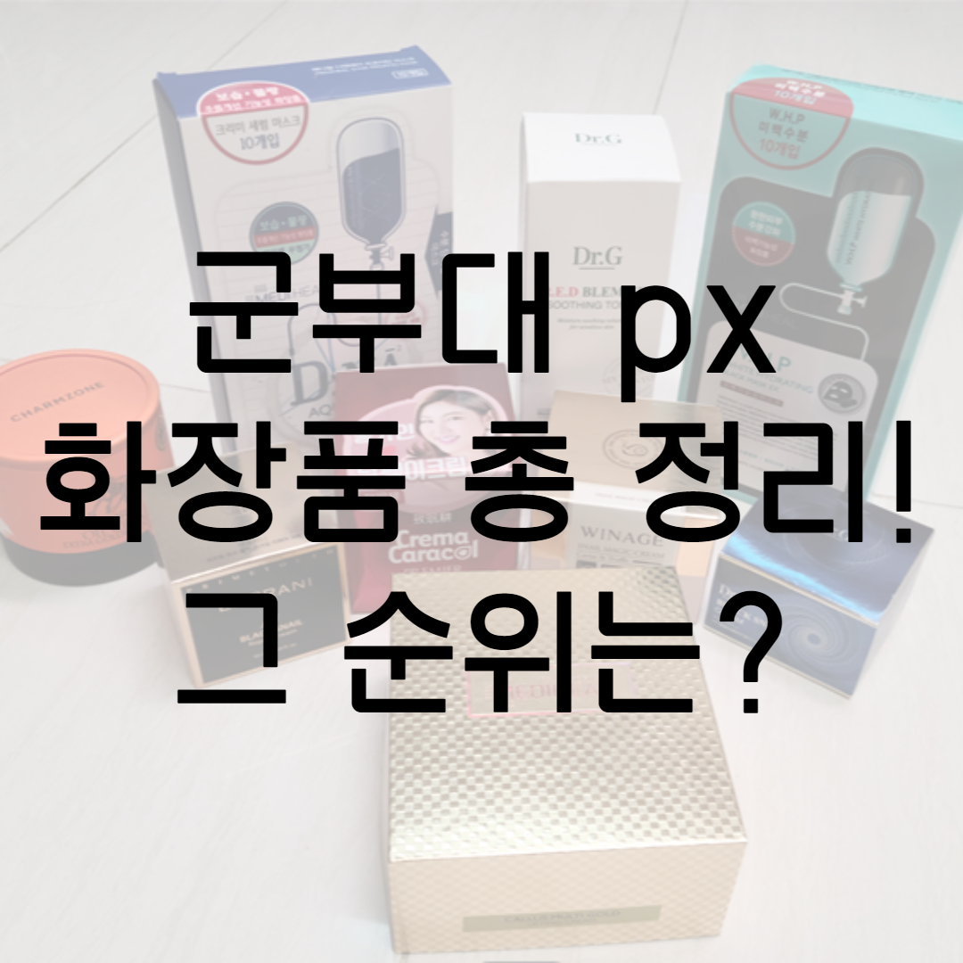  달팽이 크림만 중요한게 아니다! 군대 PX 화장품 추천 총 정리~ 1위 부터 5위까지 차근차근 리뷰!