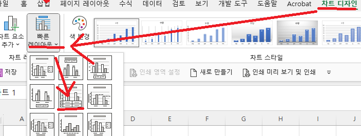 차트에 데이터표 표시 순서