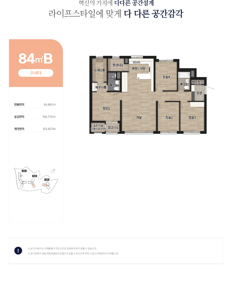 84B타입 평면도