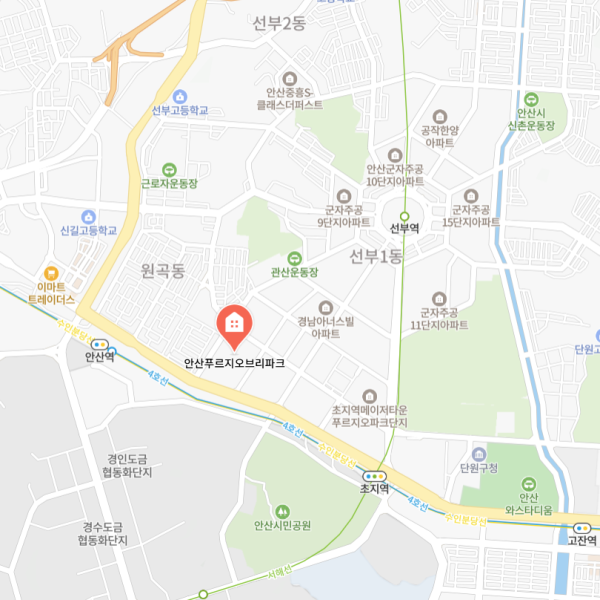 안산 푸르지오 브리파크 입지환경