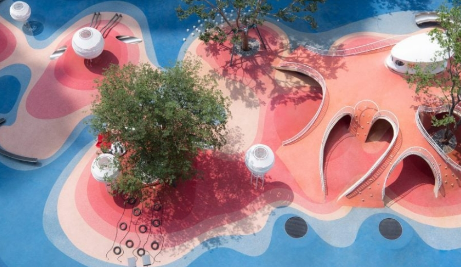  "동굴과 같은" 레드 듄(사구) 플레이토피아 놀이터 VIDEO: Red Dunes Playtopia features "cave-like" play spaces and undulating hills