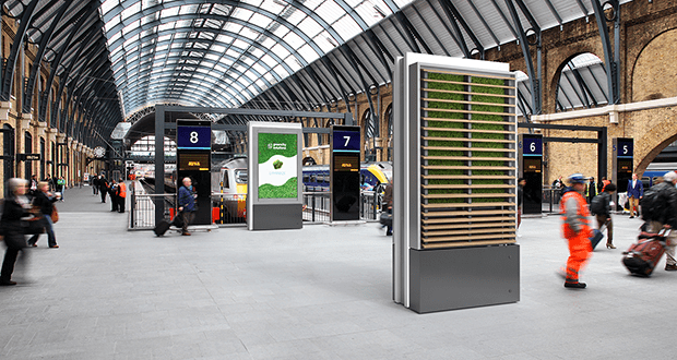 세계 최초 이끼로 만든 재생공기질 필터 공기정화기 개발 ‘World-first’ digital signage units clean the air we breathe