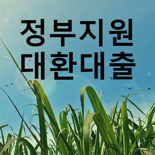 정부지원 대환대출(저금리 전환 방법 2/2)