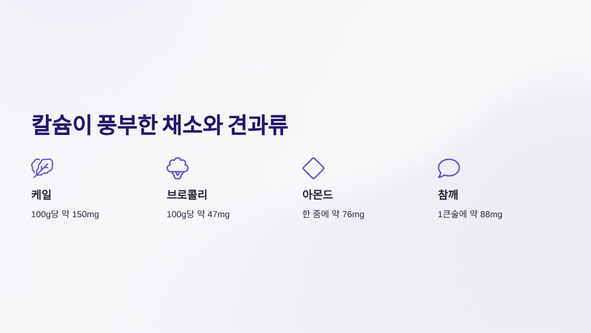 칼슘이 풍부한 음식