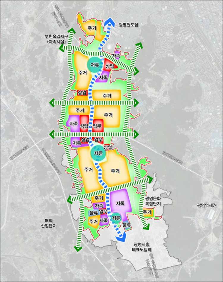 광명시흥신도시 토지이용 구상도