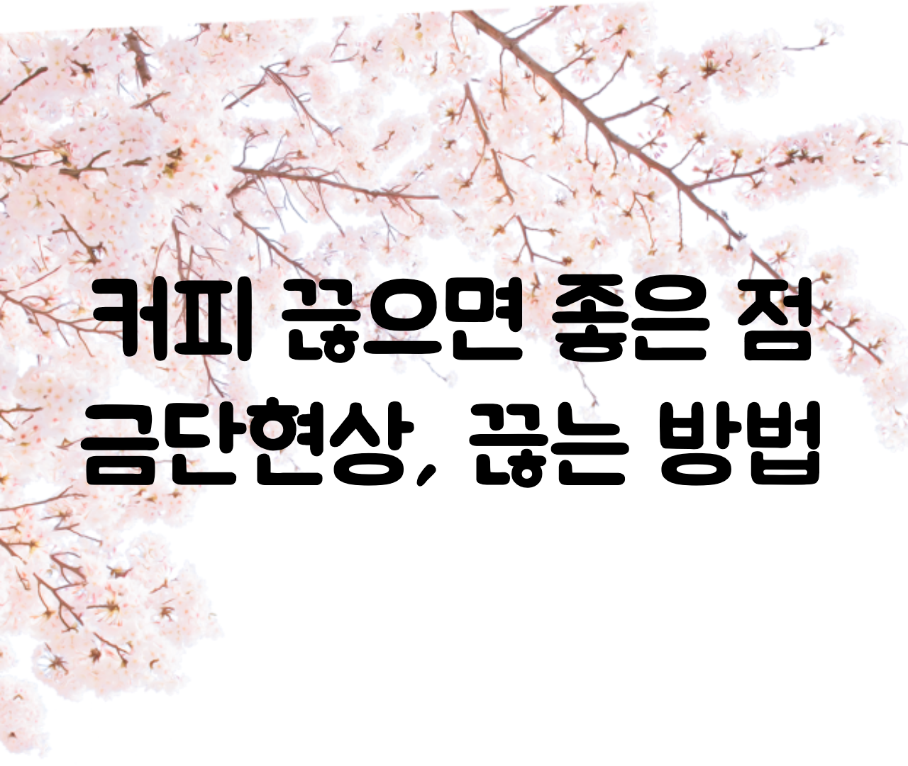  커피 끊으면 좋은점, 끊는 방법 / 커피 금단현상 두통