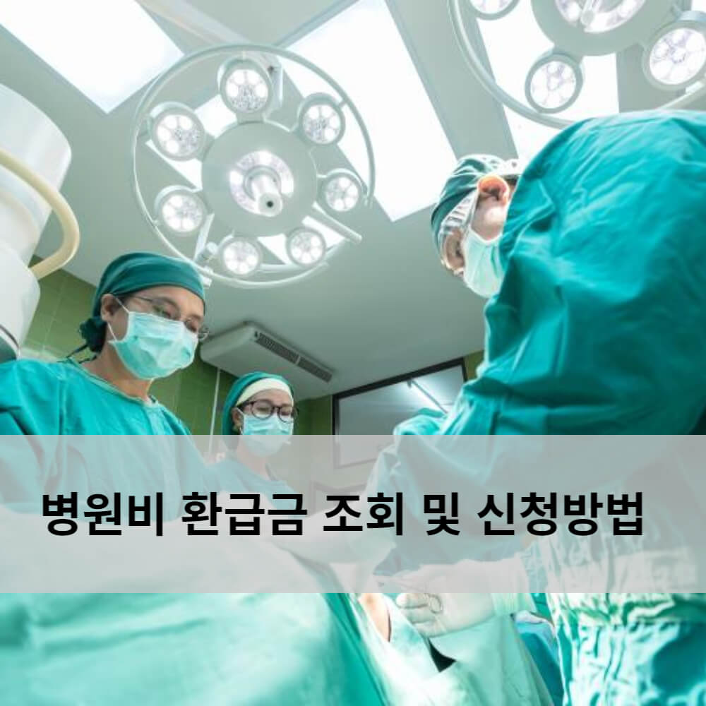  병원비 환급 조회 및 신청방법 - 135만원 돌려받기