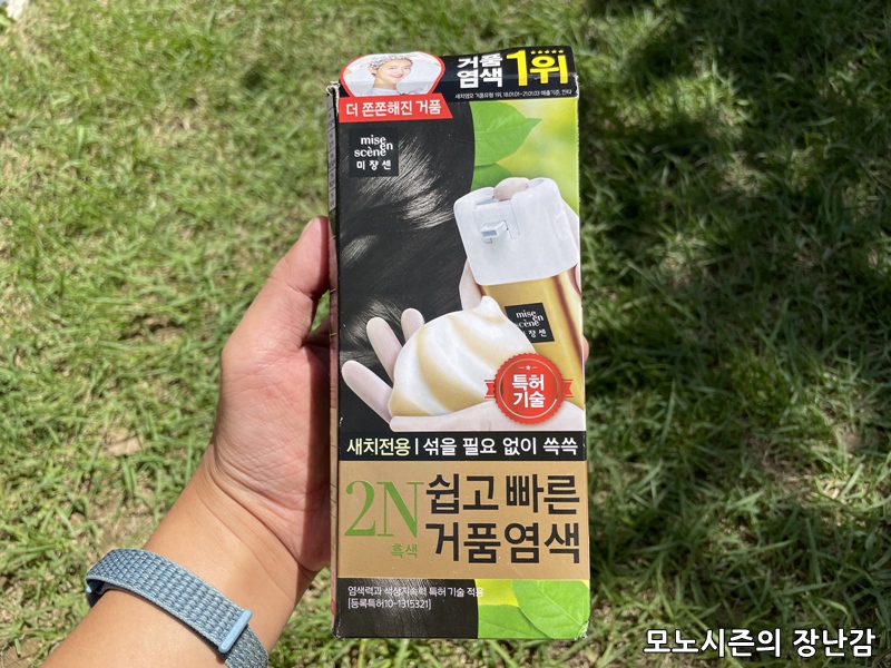  사용하기 편리한 미쟝센 쉽고 빠른 거품 염색 새치전용 2N 흑색