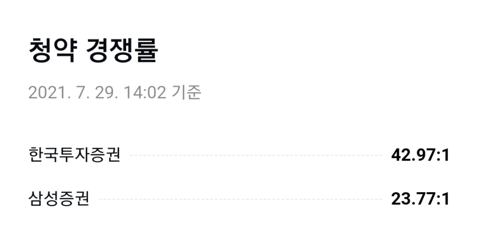  에이치케이이노엔 청약경쟁률 (7월 29일, 7월 30일)