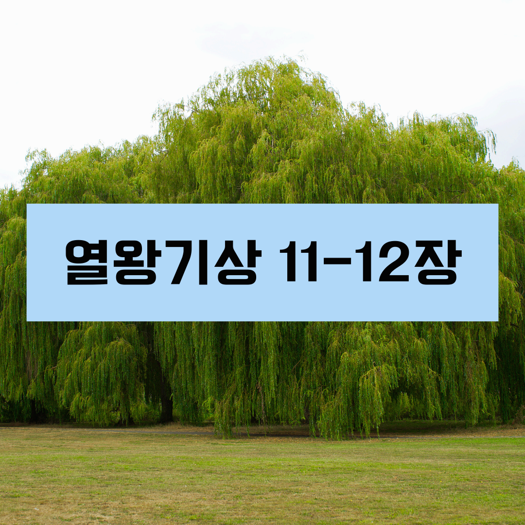 열왕기상11_12장