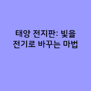 태양 전지판