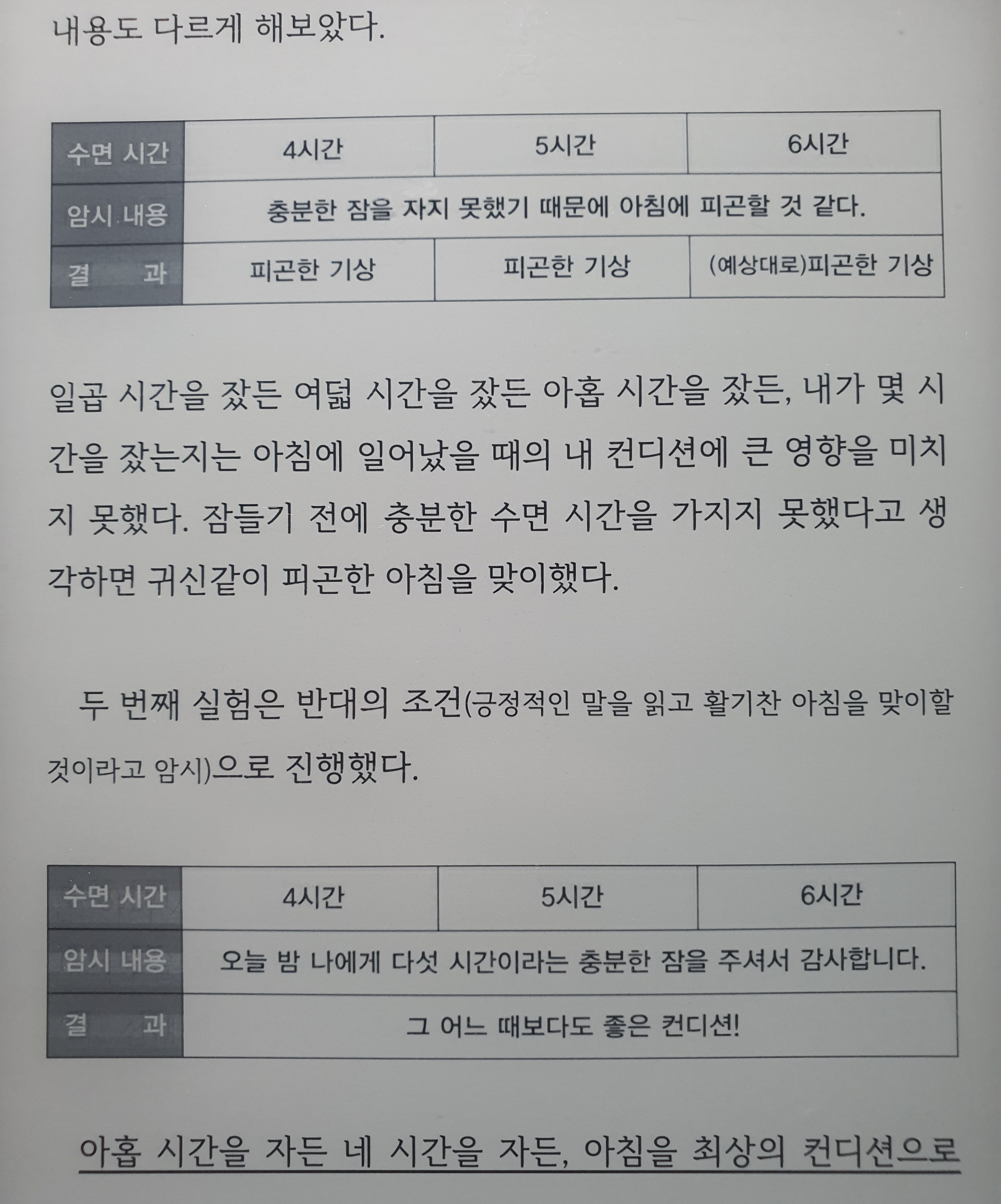 미라클 모닝을 위한 수면 시간은?
