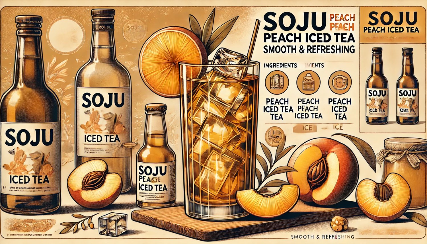 소주 복숭아 아이스티