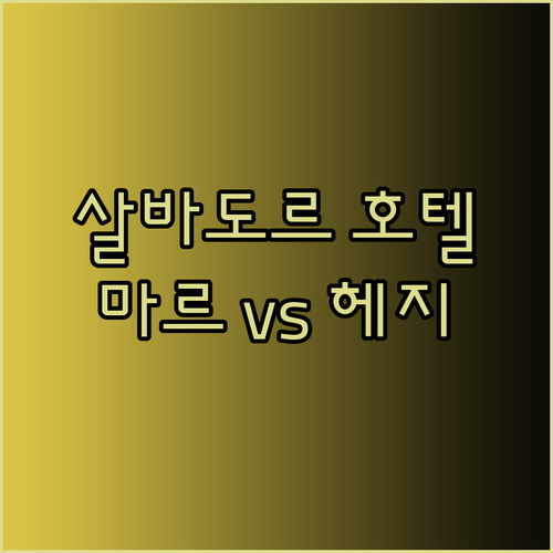브라질 살바도르 여행 호텔 고민 마르