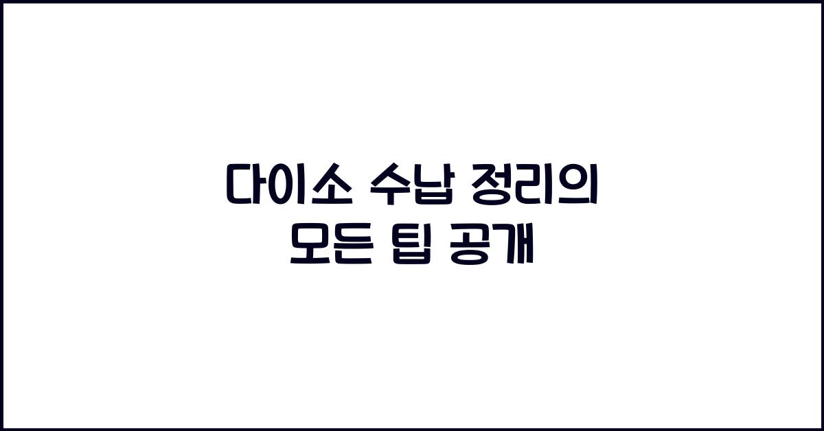 다이소 수납 정리