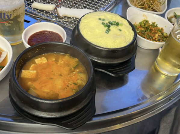 인생막창 서비스 메뉴 계란찜, 된장찌게
