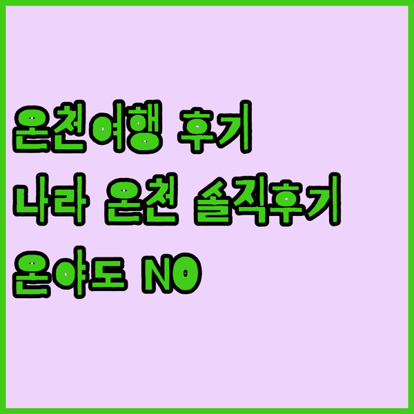나라 온천 여행? 온야도 노노 나라 
