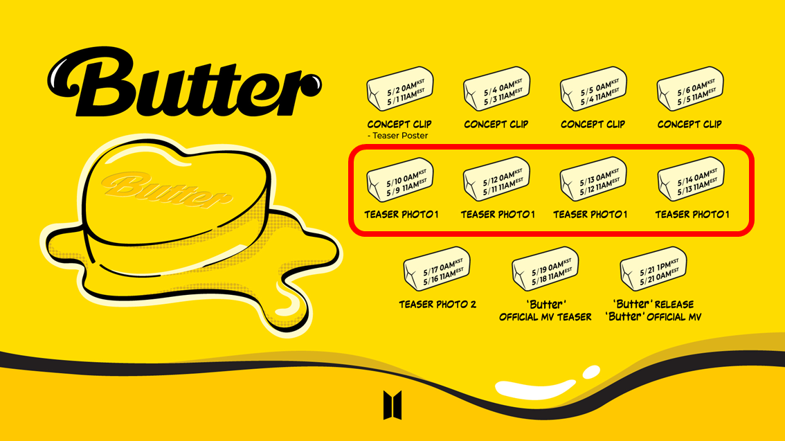  방탄소년단 컴백 일정(2) - BUTTER 티저 포토1
