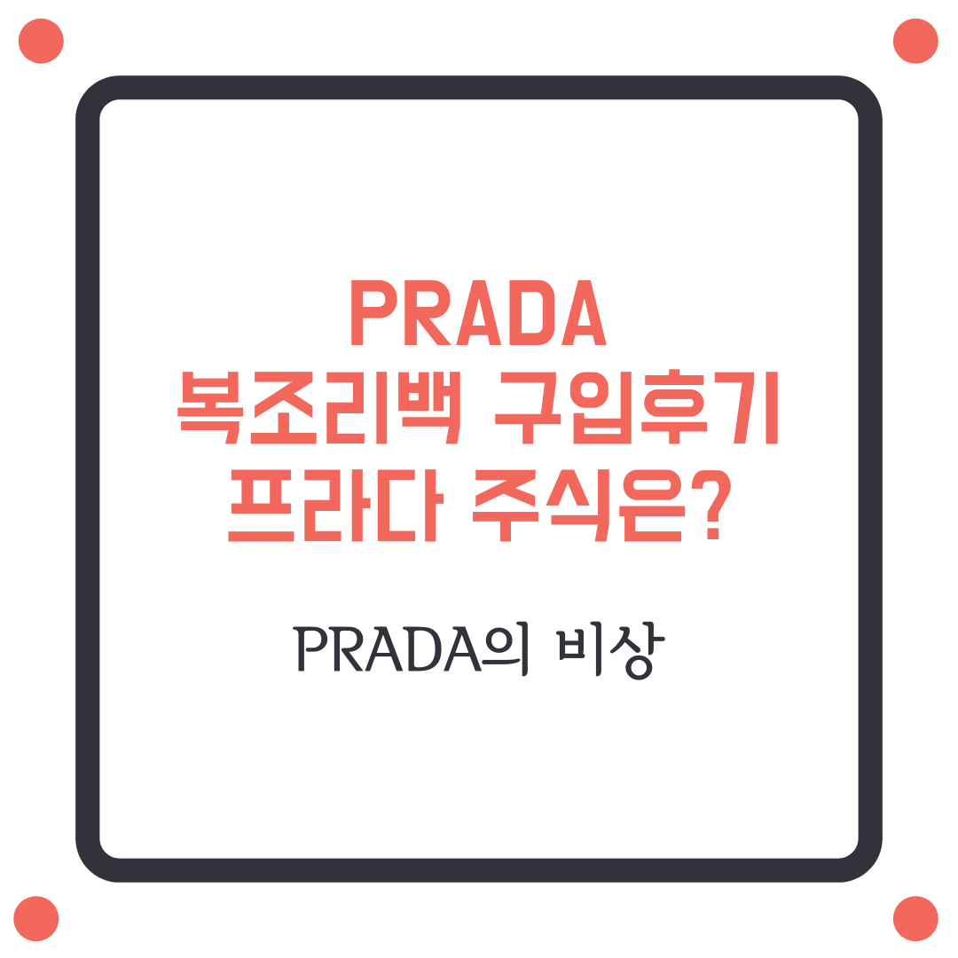  프라다 듀엣 리나일론 숄더백 구입후기, 프라다 주식투자는?