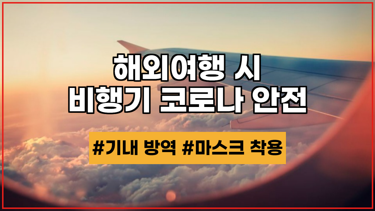  해외여행 시, 비행기 코로나 안전수칙 ft.마스크 착용