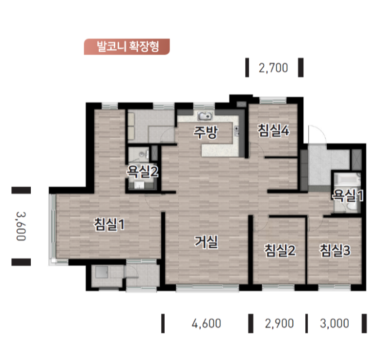 40평형 103타입 133제곱 - 분양가 6억 7550만원