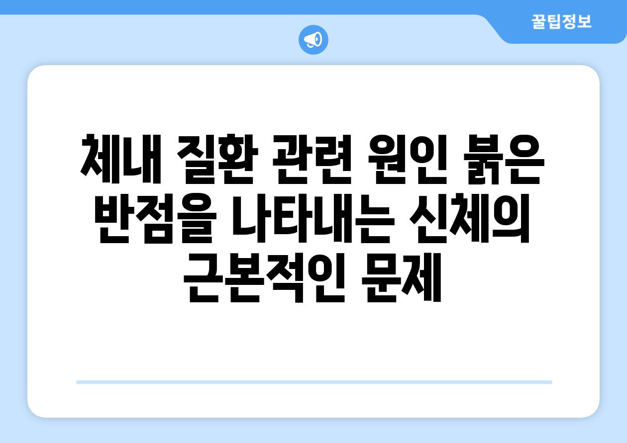 체내 질환 관련 원인 붉은 반점을 나타내는 신체의 근본적인 문제