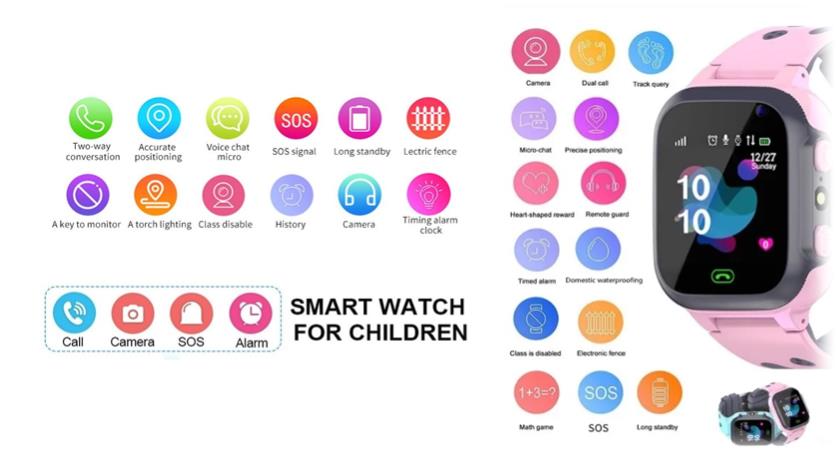 스마트 워치 Xiaomi 어린이 GPS SOS 방수 Smartwatch 기능