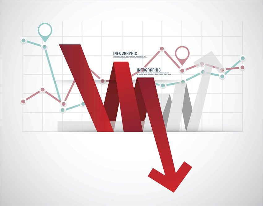 주가가-하락하고-있는-그래프-모양