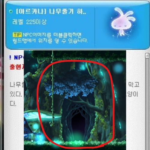  메이플스토리 아르카나 나무줄기 하프의 숲 위치 (길뚫 퀘스트)